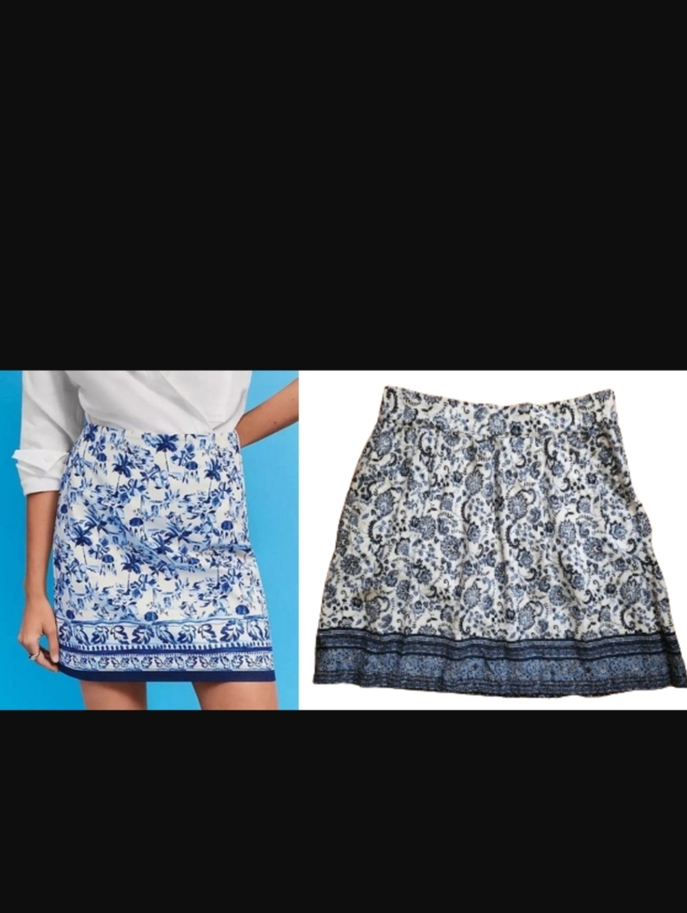 LOFT-Linen Blend Skirt Pull on Size S